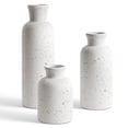 thumbnail image 2 of LE TAUCI Ceramic Vase Set of 3, 5.2/7.8/10.6 Inch White Speckled Decorative Vases for Flowers, Modern Farmhouse Boho Vases for Living Room, Dining Table, Bedroom, Entryway Shelf Decor Vase, 2 of 8