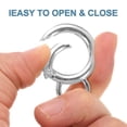 thumbnail image 4 of UXcell 8 Pcs Pince à Ressort, Fermoir à Ressort en Métal, Accessoires de Boucle à Enclenchement en Forme de Gourde pour Bricolage, Argent, Grand, 4 of 7