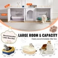 thumbnail image 4 of Caja de arena para gatos VEVOR mueble blanco 57,9, 4 of 9