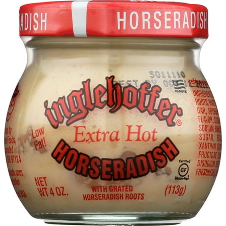 Pack of 12, Inglehoffer Extra Hot Horseradish, 4 oz