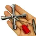thumbnail image 2 of Wweixi Clé Croisée Universelle Triangulaire 4 en 1 avec Tournevis, 2 of 7