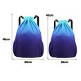thumbnail image 3 of LYMAYTER Sports Backpack Gradient Color Drawstring Design Large Capacity Travel for Gym Yoga Fitness Outdoor Activities, 3 of 8