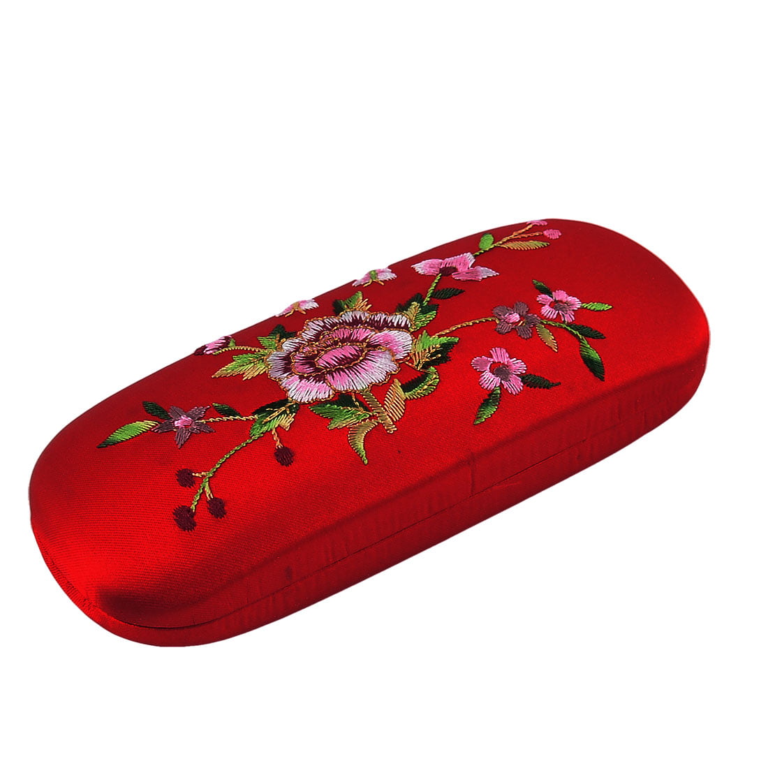 uxcell Embroidered Eyeglasses Spectacles Container Glasses Holder Case Box Purple 