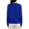 thumbnail image 5 of Womens&nbsp;cardigan&nbsp;sweaters Button Up Cardigans Lightweight Crew Neck Knit Sweaters Elegant Tops Outwear OIOLOYJM Blue M, 5 of 6