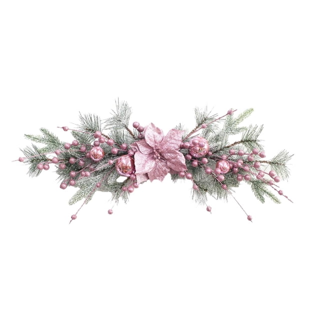 Guirnalda navideña de estilo navideño, cerca interior, chimenea para exteriores, puerta, corona navideña para cafetería, festivales, Hotel, patio y Horizontal