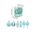 thumbnail image 3 of 30 Piece Flocked Christmas Ornaments Balls Christmas Decoration Set Multiple Styles Of Christmas Tree Decorations, 3 of 9