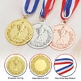 thumbnail image 3 of Uxcell Award Metals Winner Award Medals Prize with Neck Ribbons Red White Blue Gold, 3 of 7