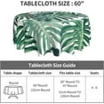thumbnail image 3 of Tropical Monstera Palm Leaf Round Tablecloth Waterproof Fabric Table Cover Washable 60” Table Cloth for Kitchen Dining Room Party Picnic, 3 of 6