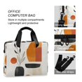 thumbnail image 4 of FORMRS 16" Laptop Bag Carrying Sleeve Case with Handle Travel Shoulder Briefcase, White Abstract Shapes, 4 of 8