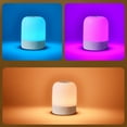 thumbnail image 5 of Lamp Bedside Lamp Dimmable Atmosphere Table Lamp With Warm White Light 7 Colors and Brightness Adjust Feel Sensitive Night Light for Bedroom Living Room Tabletop Night Light, 5 of 8