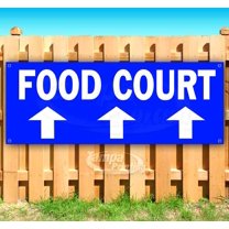 Food Court 13 oz Vinyl Banner With Metal Grommets