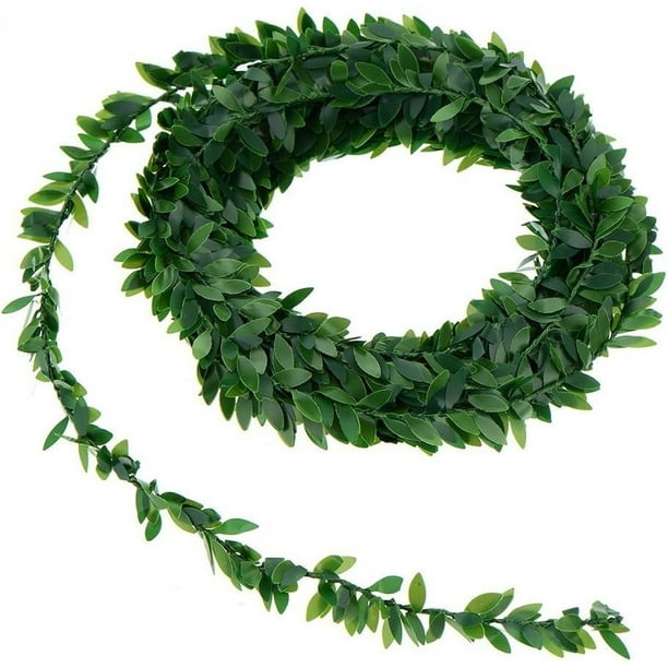 Elegantes enredaderas artificiales verdes, guirnalda de hiedra para la decoración de la pared de la sala de bodas, enredaderas falsas realistas de PVC y alambre de hierro para todas las condiciones