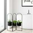 thumbnail image 6 of Kate and Laurel Gayla Modern Metal Arch Planter, 31 x 7.5 x 30, Black, Arched 3-Panel Indoor Freestanding Planter, 6 of 6