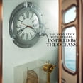 thumbnail image 5 of Nagina International Silver Deco Powder Coated Premium Nautical Aluminum Pirate's Ship's Porthole Clock | Exclusive Wall Decor Accent (10 Inches), 5 of 9