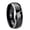 Black 2 Tone Polish Edge, variant on Dinosaur Concave Black Tungsten Men Ring 10MM