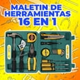 thumbnail image 2 of Jgo de 16 Herramientas Domésticas Multifuncionales – Kit Completo de Reparación, 2 of 7