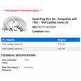 thumbnail image 2 of Spark Plug Wire Set - Compatible with 1963 - 1964 Cadillac Series 62, 2 of 2