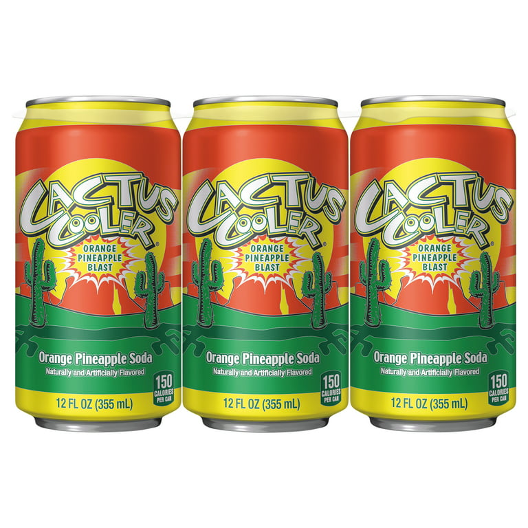 Cactus Cooler ORANGE PINEAPPLE Soda Pop 1 - 12 PACK 12 Oz Cans