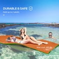 thumbnail image 6 of Demi Bonn 9' x 6' Lily Pad Water Mat for 2 Adults, Floating Pad for Lake Pool Ocean Beach Boating, Orange, 6 of 7