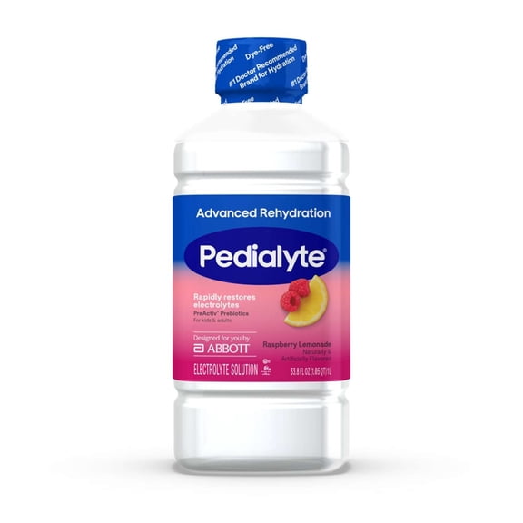 Pedialyte AdvancedCare Plus Electrolyte Drink, Raspberry Lemonade, 1 Liter