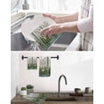 thumbnail image 5 of Teal Spring Floral Kitchen Dish Towels for Drying Dishes Set of 3, Summer Butterfly Farmhouse Waffle Weave Microfiber Hand Tea Bathroom Towels Quick Dry & Absorbent Towel 12x12, 5 of 7