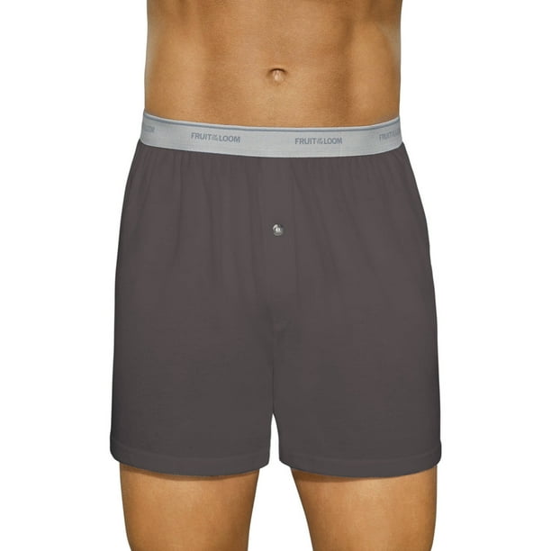 Fruit of the Loom Ftl 5pk Knit Blk/gray Boxer Size 2xl