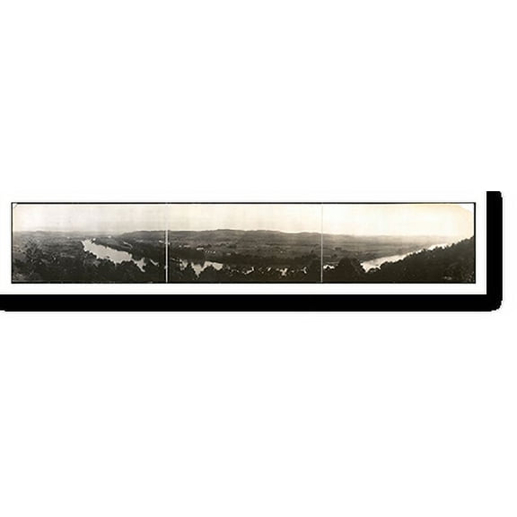 Historic Print, WV Kanawha Land Co., Charleston 1913 PHOTO, Width 7" x Length 36"