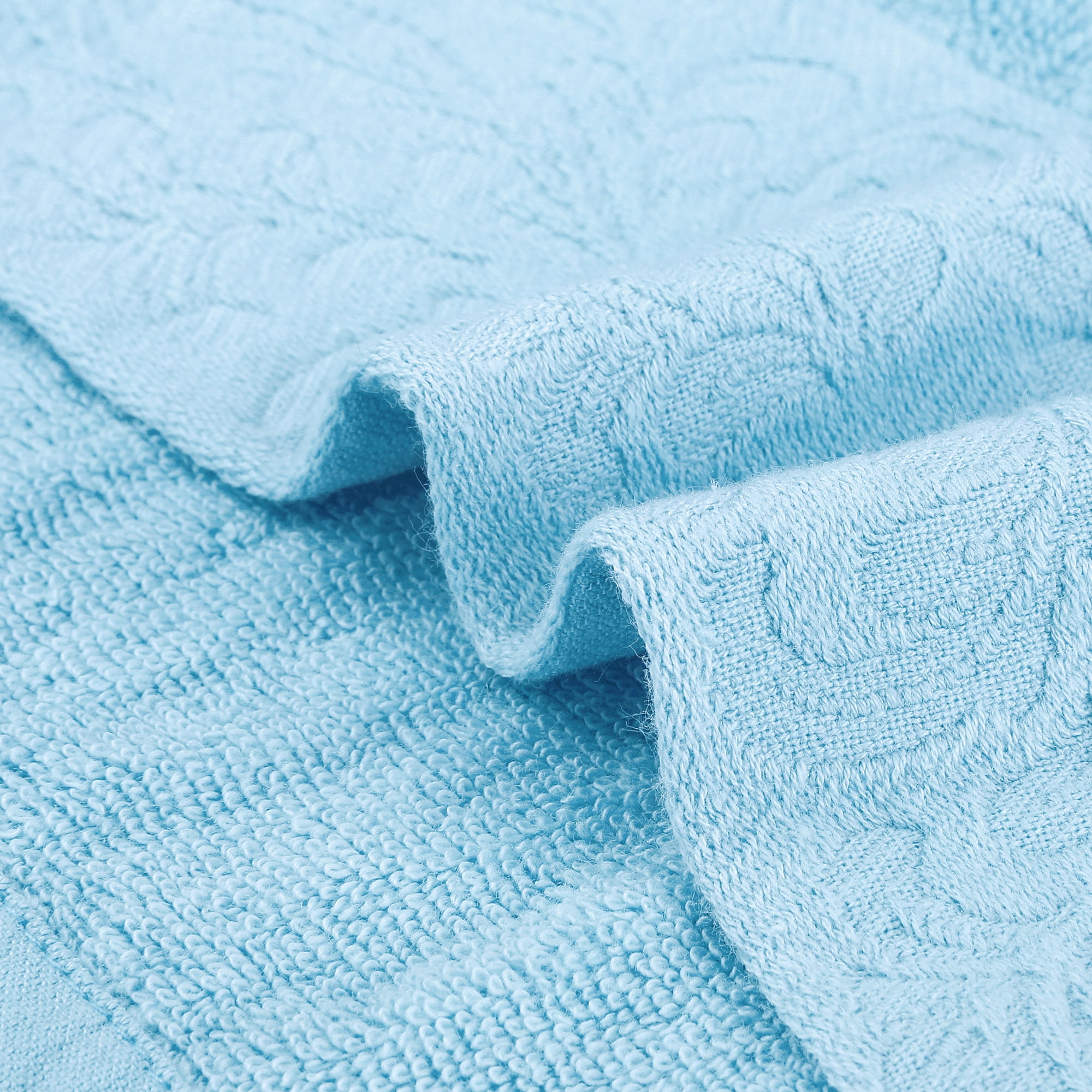 Unique Bargains 6 Pack Cotton Washcloths Absorbent and Comfort Face Towels Blue