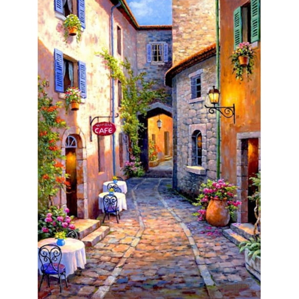 Pintura de diamante 5D DIY Kit de mosaico de bordado de punto de cruz de carril de taladro completo