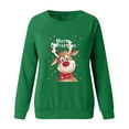 thumbnail image 4 of asdoklhq Womens Plus Size Tops Clearance,Women's O-Neck Christmas Print Long-sleeved Sweatshirt Casual Blouse Pullover Tops, 4 of 4