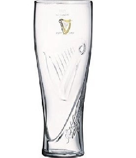 Guiness Tall Draught Beer Glass (4 Pack) by