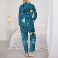 thumbnail image 5 of Kll Construction Trucks Print Women'S Long Sleeve Pajamas With Pants Sleepwear Loungewear 2 Set-Large, 5 of 9