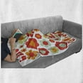 thumbnail image 5 of Groovy Soft Flannel Fleece Throw Blanket, Petals of Retro Colors Old Fashioned Style Revival Artwork, Cozy Plush for Indoor and Outdoor Use, 50" x 70", Mint Green Orange Red, by Ambesonne, 5 of 5