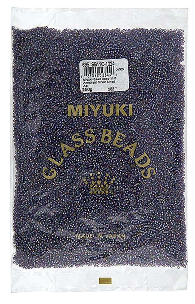 Miyuki Glass Seed Beads 11/0 (250g) DB1024 Silverlined Amethyst AB Bead