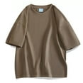 thumbnail image 2 of Admvng Shirts for Men Crew Neck Solid Color Short Sleeve Relaxed Fit Outdoor Wear S-4XL, 2 of 7