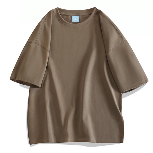 Gspmoly Mens Sweatshirt, Men'S Casual Solid Color Short Sleeved Round Neck Top Short Sleeve Round-Neck Blouses Going Out Tops Weekly Deals