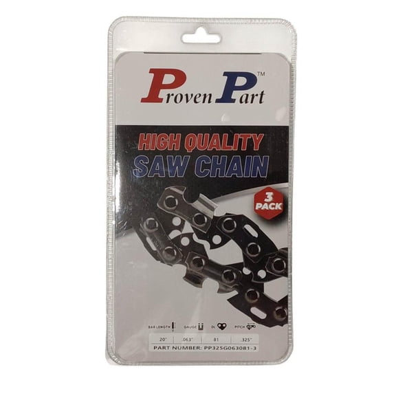 3-Pack of chainsaw Chain 325 Pitch 063 Gauge 81 DL Fits Stihl 26RM3 81