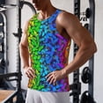 thumbnail image 5 of Lsque Multicolored Butterflies Pattern Mens Tank Tops Muscle Athletic Quick Dry Sleeveless Workout Fitness T Shirts Beach Tank Top, Loose-fit Sleeveless Shirt for Men-XX-Large, 5 of 7