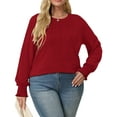 thumbnail image 6 of Fantaslook Dressy Blouses for Women Fall Fashion Long Sleeve Shirts Pleated Tunic Tops Trendy Clothes, 6 of 10