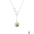 thumbnail image 2 of Delight Jewelry Silvertone Domed Music - Cello Silver tone Elegant Infinity Lariat Necklace, 2 of 4
