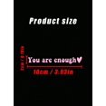 thumbnail image 3 of 1pc Car Co-pilot You Are Enough Lettering Rearview Mirror Sticker, 3 of 3