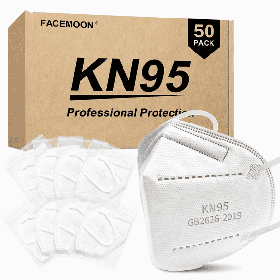 KN95 Face Masks Disposable Adults - 50 Pack 5 Layer Protection Dust Breathable Comfortable Respirator Women KN95 Mask Individually Wrapped