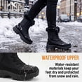 thumbnail image 5 of Sosenfer Snow Boots for Women Waterproof Winter Boots Fur Lined Warm Lace Up Black Winter Shoes Womens Hiking Work Boots for Snow, Outdoor & Daily Wear Size 5.5, 5 of 9