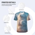 thumbnail image 3 of Lsque Cute Cloud Cat Pattern Mens Polo Golf Shirts Funny Graphics Shorts Sleeve Button Shirts Baseball T-shirt-X-Large, 3 of 7