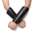thumbnail image 3 of AlevRam 2-Pack Viking Bracers for Adults, Adjustable PU Faux Leather Medieval Arm Guards, Knight Gauntlet for Cosplay Costume, 3 of 6