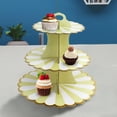 thumbnail image 5 of Giunmcul Tax Free Weekend Three Tier Paper Foil Cake Stand Children Adult Birthday Party Event Anniversary Celebration Cake Stand, 5 of 5