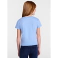 thumbnail image 3 of Wonder Nation Girls Embellished Graphic Tee with Short Sleeves, Sizes 4-18 & Plus, 3 of 4