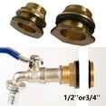 thumbnail image 2 of FANJIE 2PCS 1/2" Brass Water Tank Connector Rain Barrel Rain Buckets Connection, 2 of 9
