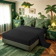 thumbnail image 4 of meiyoeat Green Skeleton Dinosaur Full Size Bedding Sets for Boys, Camouflage Bone Full Size Bed in a Bag, Olive, Black Reversible, 7pcs, 4 of 5
