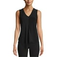 thumbnail image 3 of Anne Klein Womens Solid Pullover Blouse, Black, Small, 3 of 4
